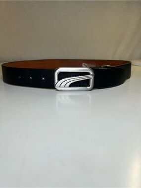 Puma Golf Custom Cut-to-Fit Adjustable Leather Belt, Black. One Size